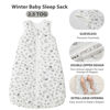 Picture of Mosebears Sleep Sack Baby Winter Wearable Blanket with 2-Way Zipper,2.5 TOG Cotton Sleep Sack Unisex (White Star, 0-6 Months)