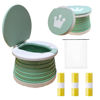 Picture of Travel Potty for Toddler, Portable and Foldable Toilet, Apply to Seat Emergency Toilet for Car, Camping, Outdoor, Indoor (green)
