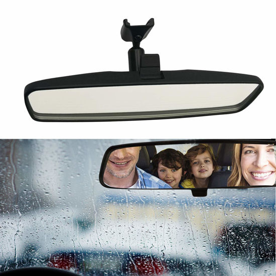 Picture of 10.5" Rear view mirror, Interior mirror rearview mirror Kit Compatible With Toyota Corolla, RAV4, Ford Focus, Jeep Wrangler, CJ, Nissan Rogue, Murano, Kicks, Sentra, Altima, Armada SUV, Car