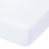 Picture of NTBAY 100% Brushed Microfiber Fitted Crib Sheet, Super Soft and Cozy 28x52 Crib Sheet for Standard Crib and Toddler Mattresses, Boys, Girls, Unisex, White, 28x52 Inches