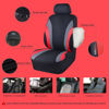 Picture of CAR PASS Line Rider Sporty Cloth 11PCS Universal Fit Car Seat Cover -100% Breathable with 5mm Composite Sponge Inside,Airbag Compatible,3zipper bench(Full Set, Black and Red)
