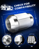 Picture of Orion Motor Tech 1/2"-20 Lug Nuts with Cone Seat, 3/4" 19mm Hex 1.38x0.87 in. Chrome Plated Wheel Lug Nuts Compatible with Ford Mustang Explorer F-150 Dodge Ram 1500 Jeep Wrangler, Set of 20