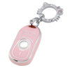 Picture of Pangpai Pink Key Fob Cover for Buick, Soft TPU Key Case Protection with Bling Keychain Fit for Buick Encore Enclave Lacrosse Envision Verano Regal GL8 5 Buttons Smart Key