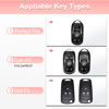 Picture of Pangpai Pink Key Fob Cover for Buick, Soft TPU Key Case Protection with Bling Keychain Fit for Buick Encore Enclave Lacrosse Envision Verano Regal GL8 5 Buttons Smart Key