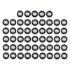 Picture of TMH 50 Pcs 3/4 Inch White Light 3 LED Clearance Markers Side Marker Indicator Lights Mini Round Front Rear 3 LED with Rubber for Truck Trailer Car Bus 12V DC