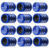 Picture of Tire Valve Stem Cap Cover - (12 Pack) Tire Air Cap Metal with Plastic Liner Corrosion Resistant Leak-Proof American Flag for Car Truck Motorcycle Bike Blue