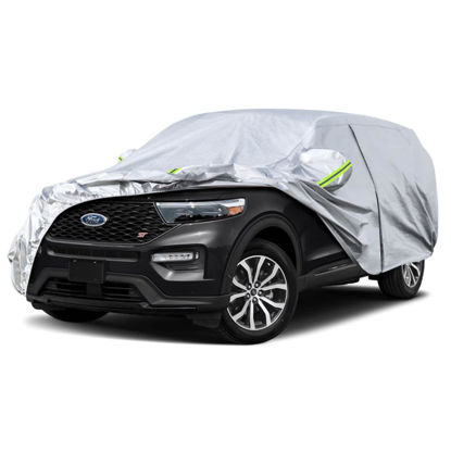Picture of Koukou SUV Car Cover Custom Fit Ford Explorer from 1995 to 2024,Waterproof All Weather for Automobiles, Sun Rain Dust Snow Protection. (Ships from US Warehouse, Arrive Within 3-7 Days)
