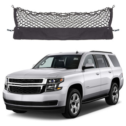 Picture of Envelope Style Cargo Net Compatible with Chevrolet Chevy Tahoe, GMC Yukon New 2025 2024 2023 2022 2021 2020 2019 2018 2017 2016 2015 Upgraded SUV Trunk Premier Car Rear Tailgate Netting