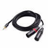 Picture of Cable Matters 3.5mm 1/8 Inch TRS to 2 XLR Cable 10 ft, Male to Female Aux to Dual XLR Breakout Cable