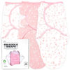 Picture of Bublo Baby Organic Preemie Swaddles 4-7 lbs - 3-Pack Premature Babies Swaddle Sleep Sack - Premature Infant Sleeping Sack - Easy Adjustable Baby Swaddle Blanket Wrap Boy Girl (Rose Pink)