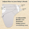 Picture of Bublo Baby Swaddles for Newborns - 3 Pack Baby Swaddles for 0-3 Months - Baby Swaddle Sleep Sack - Infant Sleeping Swaddle Sack - Adjustable Swaddle Blanket Wrap Boy Girl (Pastel Grey-White Solid)