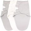 Picture of Bublo Baby Swaddles for Newborns Girl - 3 Pack Baby Swaddles 3-6 Months - 3-6-Month swaddles -Baby Swaddle Sleep Sack - Infant Swaddle Sleeping Sack - Swaddle Blanket Wrap (Pastel Grey-White Solid)