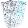 Picture of Bublo Baby Preemie Swaddles 4-7 lbs - 3-Pack Premature Babies Swaddle Sleep Sack - Premature Infant Sleeping Sack - Easy Adjustable Baby Swaddle Blanket Wrap Boy Girl (Aqua)
