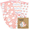 Picture of Bublo Baby Swaddles for Newborns - 3 Pack Organic Baby Swaddles for 0-3 Months - Baby Swaddle Sleep Sack - Infant Sleeping Swaddle Sack - Adjustable Swaddle Blanket Wrap Boy Girl (Coral)