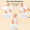 Picture of Bublo Baby Swaddles for Newborns - 3 Pack Organic Baby Swaddles for 0-3 Months - Baby Swaddle Sleep Sack - Infant Sleeping Swaddle Sack - Adjustable Swaddle Blanket Wrap Boy Girl (Coral)