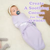 Picture of Bublo Baby Swaddles for Newborns - 3 Pack Organic Baby Swaddles for 0-3 Months - Baby Swaddle Sleep Sack - Infant Sleeping Swaddle Sack - Adjustable Swaddle Blanket Wrap Girl (Baby Pink-Lavender)