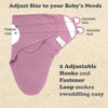 Picture of Bublo Baby Swaddles for Newborns Girl - 3 Pack Organic Baby Swaddles for 0-3 Months - Baby Swaddle Sleep Sack - Infant Sleeping Swaddle Sack - Adjustable Swaddle Blanket Wrap (Maroon)