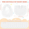 Picture of 10 Pcs Baby Muslin Bibs Drool Bandana Soft Adjustable Baby Cotton Bibs for Newborn Baby Girl Boy Toddlers Infants Teething (White)