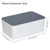 Picture of Diaper Wipes Dispenser, Tissue Storage Box Case, Wet Wipe Dispenser Holder with Lid for Home, Office, Cars (Gray-White)