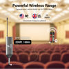 Picture of TONOR Wireless Microphone, Metal Cordless Mic with Rechargeable Receiver, 200ft Range UHF Handheld Dynamic Microfonos Inalambricos Professional for Karaoke Singing Party Wedding Church TW630 Grey&Red
