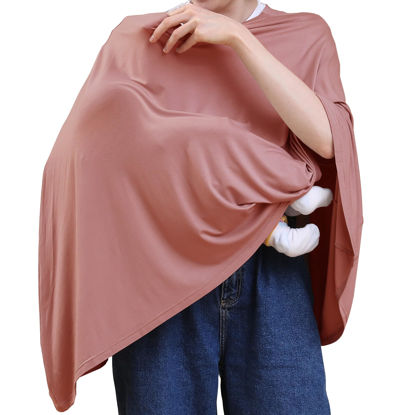 Picture of Seejoy Multi-use Nursing Cover for Breastfeeding, 360°Full Coverage Nursing Poncho, Rayon Soft & Breathable Breastfeeding Cover up (Smooth Rayon, Blush)