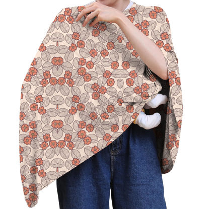 Picture of Seejoy Multi-use Nursing Cover for Breastfeeding, 360°Full Coverage Nursing Poncho, Rayon Soft & Breathable Breastfeeding Cover up (Smooth Rayon, Floral Leaf)