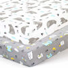 Picture of BROLEX Baby Fitted Crib Sheets: Kid Crib Sheets - Set of 2 for Toddler Standard Size Crib Mattress for Boys and Girls - Jersey Knit Crib Bed Sheets Owl Bear