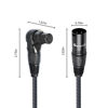 Picture of Devinal Right Angle XLR Cable, Right Angle Female XLR to Straight Male XLR Microphone Mic Cable Cord, 90 Degree XLR Female Adapter for Sound Devices Mixer Recorder 3.3 FT 2 pcs