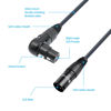 Picture of Devinal Right Angle XLR Cable, Right Angle Female XLR to Straight Male XLR Microphone Mic Cable Cord, 90 Degree XLR Female Adapter for Sound Devices Mixer Recorder 3.3 FT 2 pcs
