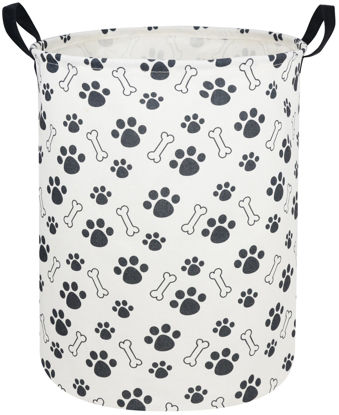Picture of Sanjiaofen Kids Laundry Hamper,Dog Laundry Basket Collapsible Puppy Storage Baskets for Home Decor,Office,Toy Organizer,(Dog paw)