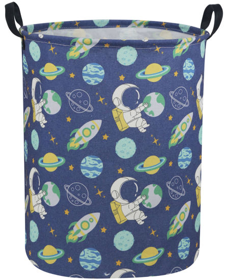 Picture of Sanjiaofen Kids Laundry Hamper,Boys Laundry Basket Collapsible Space Storage Baskets for Home Decor,Office,Toy Organizer,(Astronaut)