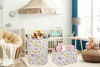 Picture of Sanjiaofen Kids Laundry Hamper,Flower Laundry Basket Collapsible Girls Storage Baskets for Home Decor,Office,Toy Organizer,(Flower)