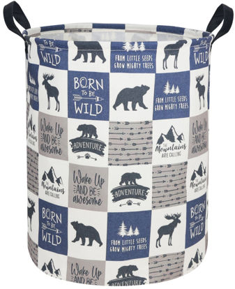 Picture of Sanjiaofen Kids Laundry Hamper, Animal Laundry Basket Collapsible Nordic Style Storage Baskets for Home Decor,Office,Toy Organizer,(Bear)