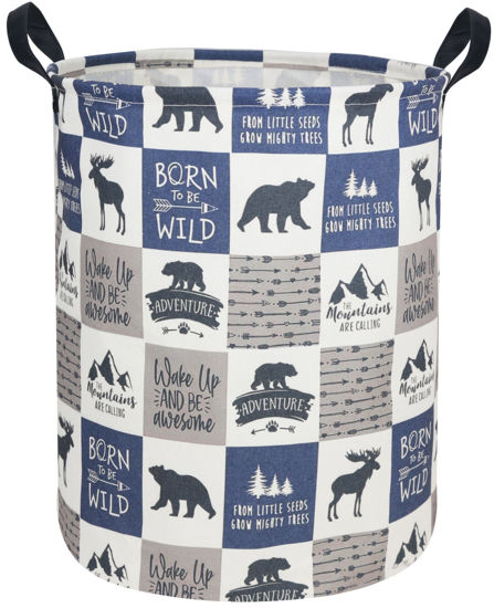 Picture of Sanjiaofen Kids Laundry Hamper, Animal Laundry Basket Collapsible Nordic Style Storage Baskets for Home Decor,Office,Toy Organizer,(Bear)