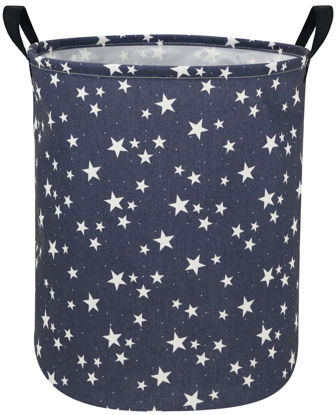 Picture of Sanjiaofen Star Laundry Hamper,Kids Laundry Basket CollapsibleBoys and Girls Storage Baskets for Home Decor,Office,Toy Organizer,(Blue Star)