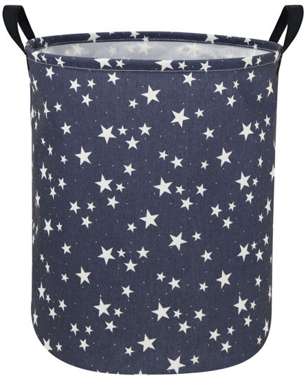 Picture of Sanjiaofen Star Laundry Hamper,Kids Laundry Basket CollapsibleBoys and Girls Storage Baskets for Home Decor,Office,Toy Organizer,(Blue Star)