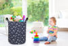 Picture of Sanjiaofen Star Laundry Hamper,Kids Laundry Basket CollapsibleBoys and Girls Storage Baskets for Home Decor,Office,Toy Organizer,(Blue Star)