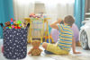 Picture of Sanjiaofen Star Laundry Hamper,Kids Laundry Basket CollapsibleBoys and Girls Storage Baskets for Home Decor,Office,Toy Organizer,(Blue Star)