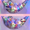 Picture of Basumee Stuffed Animals Net or Hammock with LED Light Hanging Toy Net Hammock for Stuffed Animals Storage Stuff Animals Hammocks for Nursery Kids Room with Remote Control, 8 Kinds of Lights(Pack of 2)