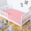 Picture of NTBAY 100% Brushed Microfiber Fitted Crib Sheet, Super Soft and Cozy 28x52 Crib Sheet for Standard Crib and Toddler Mattresses, Boys, Girls, Unisex, Pink, 28x52 Inches