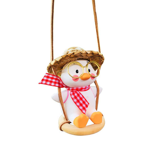 Picture of Pink Car Accessories Swinging Duck Car Hanging Ornament,Car Mirror Hanging Accessories Cute Car Decor for Women Car Rear View Mirror Hanging Accessories Car Pendant Car Charm Cute Accessories(Pink)