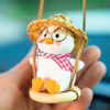 Picture of Pink Car Accessories Swinging Duck Car Hanging Ornament,Car Mirror Hanging Accessories Cute Car Decor for Women Car Rear View Mirror Hanging Accessories Car Pendant Car Charm Cute Accessories(Pink)