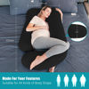 Picture of Cute Castle Pregnancy Pillows, Soft U-Shape Maternity Pillow with Removable Cover - Full Body Pillows for Adults Sleeping - Pregnancy Must Haves - Jumbo 57 Inch - Black