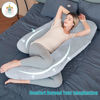 Picture of Cute Castle Pregnancy Pillows, Soft U-Shape Maternity Pillow with Removable Cover - Full Body Pillows for Adults Sleeping - Pregnancy Must Haves - Jumbo 57 Inch - Light Grey
