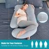 Picture of Cute Castle Pregnancy Pillows, Soft U-Shape Maternity Pillow with Removable Cover - Full Body Pillows for Adults Sleeping - Pregnancy Must Haves - Jumbo 57 Inch - Light Grey