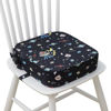 Picture of Eiury Toddler Booster Seat for Dining Table, Portable Kids Booster Seat with Safety Buckles Portable Increasing Booster Cushion with Non-Slip Bottom (Black Astronaut)