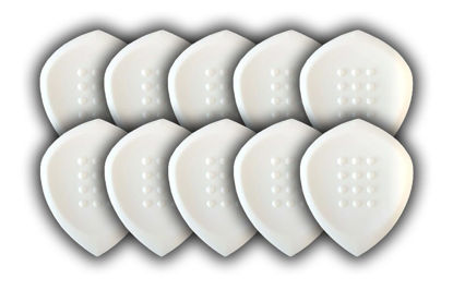 Picture of Acoustik Attak STEALTH Structured Guitar Pick - Small Beveled Guitar Picks, Unique Tone (10 Pack, White)