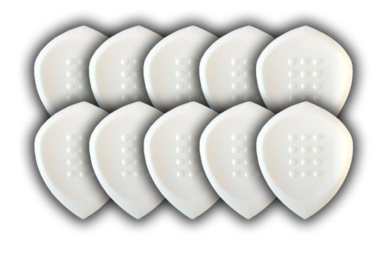 Picture of Acoustik Attak STEALTH Structured Guitar Pick - Small Beveled Guitar Picks, Unique Tone (10 Pack, White)