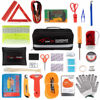 Picture of STDY Car Roadside Emergency Kit, Vehicle Truck Safety Road Side Assistance Kits Auto Accessory, with Jumper Cables, First Aid Kit, Tow Rope, Reflective Triangle, Tire Pressure Gauge, etc