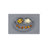 Picture of ezpz Happy Mat - 24 Months+ (Gray) - 100% Silicone Suction Plate with Built-in Placemat for Toddlers + Preschoolers - Divided Toddler Plates - Toddler Essentials
